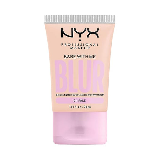 NYX PROFESSIONAL MAKEUP Bare With Me Blur Skin Tint Foundation Make Up with Matcha, Glycerin & Niacinamide - Pale-VivaGrace Women