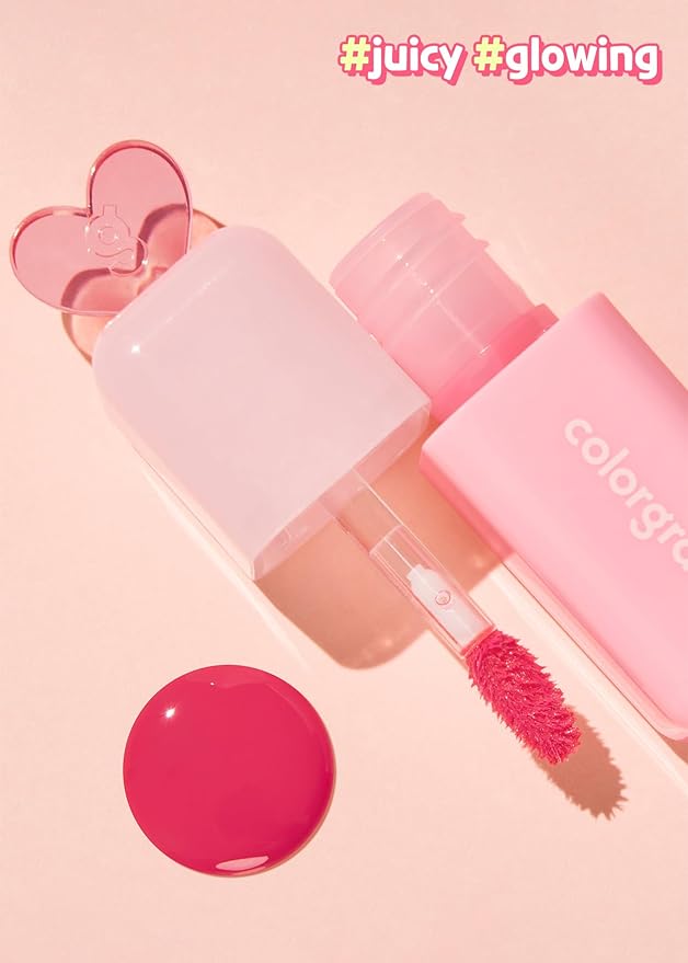 COLORGRAM Juicy Drop Tint 03 Litchi Luster | Juicy Lip Gloss, Glowing Lip Stain with Fruity Colors, Buildable & Blendable, Highly Pigmented-VivaGrace Women