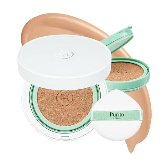 PURITO SEOUL Wonder Releaf Centella BB Cushion #13 Neutral Ivory, Foundation, Korean Centella, Makeup Long Lasting, Flawless Coverage, K-Beauty, 15g, 0.52 fl.oz-VivaGrace Women