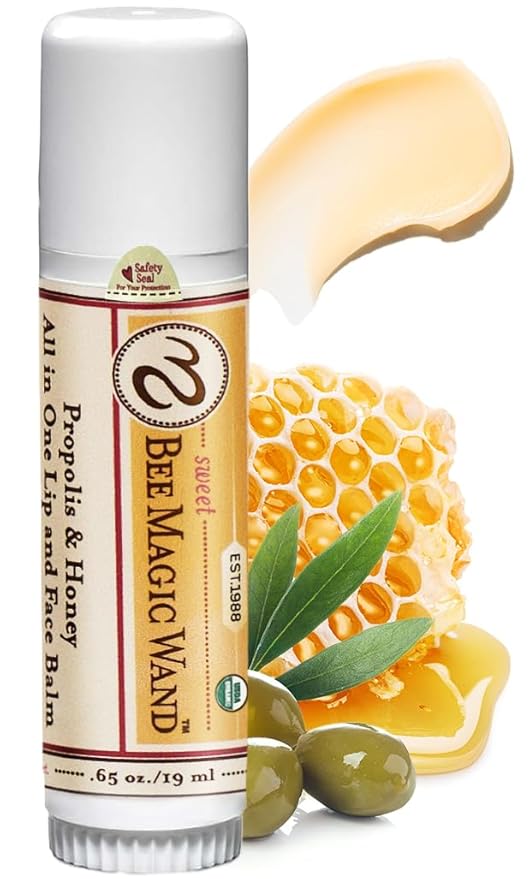 Medicine Mama's Apothecary Sweet Bee Magic Wand, All In One Lip and Face Balm, .65 Ounce-VivaGrace Women