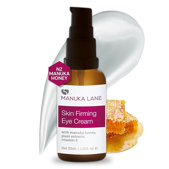 Manuka Lane Natural Eye Cream Moisturizer with Manuka Honey, Eyebright, Vitamin E, and Lanolin – Nature’s Most Powerful Defense Against Dark Circles Under-Eye Bags, Dark Circles and Puffiness-VivaGrace Women