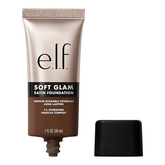 e.l.f. Soft Glam Foundation, Medium Coverage, Long-Lasting & Buildable Foundation For A Smooth, Satin Finish, Vegan & Cruelty-Free, 63 Rich Warm-VivaGrace Women