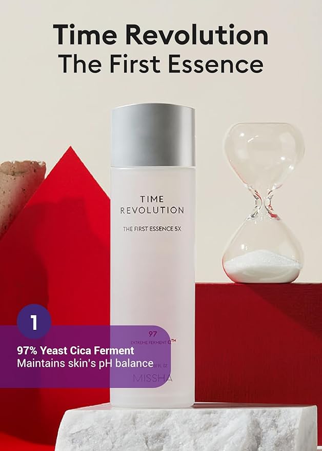 MISSHA Time Revolution Gift Set The First Essence 5X & Night Repair Ampoule 5X for Radiant, Youthful Skin-VivaGrace Women