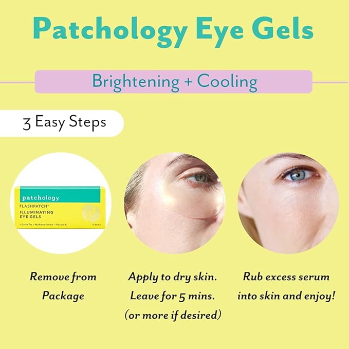Patchology Eye Masks, Illuminating Under Eye Patches for Dark Circles (15 Pair) Brightening Eye Mask, Vitamin C Serum Eye Bags Treatment for Men and Women, Cooling Gel Pads-VivaGrace Women