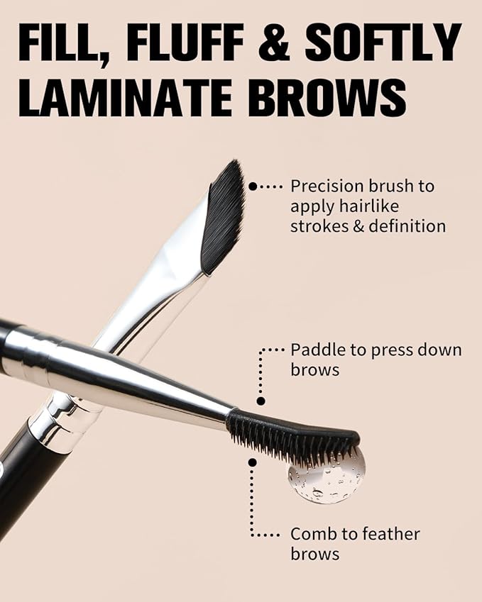 EIGSHOW Dual-Ended Precision Eyebrow Brush and Comb for Eyeliner Lining, Sculpting Brows, Professional Eye Makeup Tools (D109)-VivaGrace Women