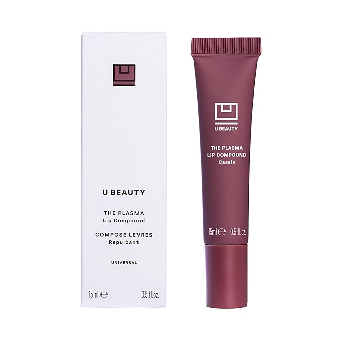 U Beauty The PLASMA Tinted Lip Compound - Anti-Aging & Anti-Wrinkle Lip Gloss, Hyaluronic Acid, Shea Butter & Peptides for Hydration & Plumping,Cassis - 15 mL-VivaGrace Women