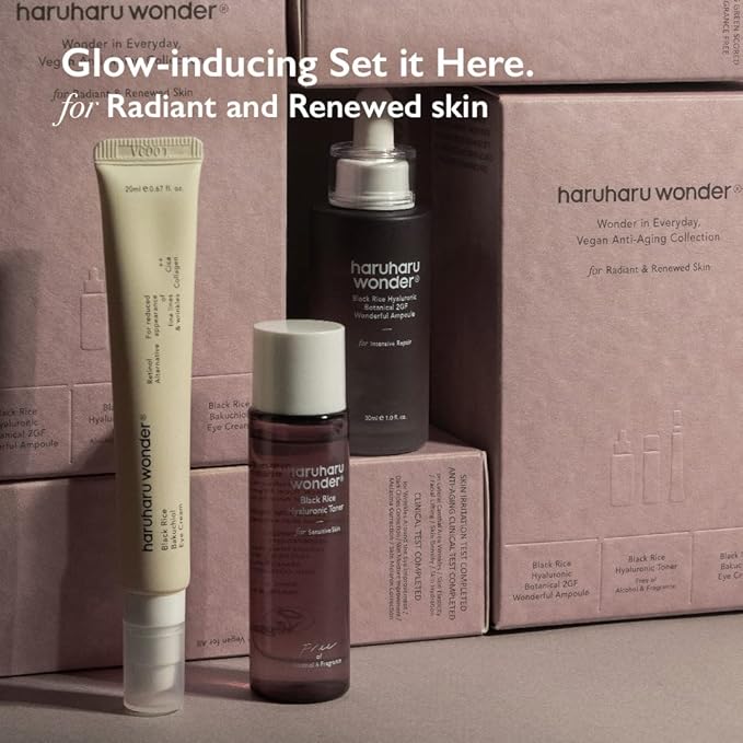 Haruharu Wonder Vegan Well-Aging Collection, Gift Box for Special Day, Suitable for All Skin Types-VivaGrace Women