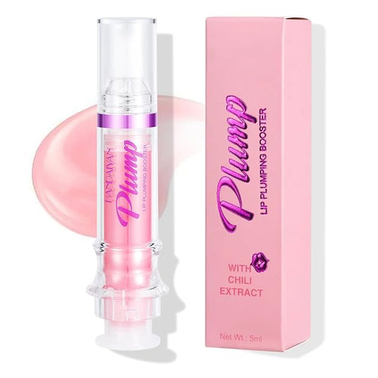 Glossy Finish Lip Glow Oil,Lip Plumping Booster Plump,Hydrating, Volumizes & High-Shine Lip Plumping Mirror Lip Glaze Lip Makeup,Lip Enhancer for Fuller, Lip Mask, Hydrating& Reduce Fine Lines (001#)-VivaGrace Women