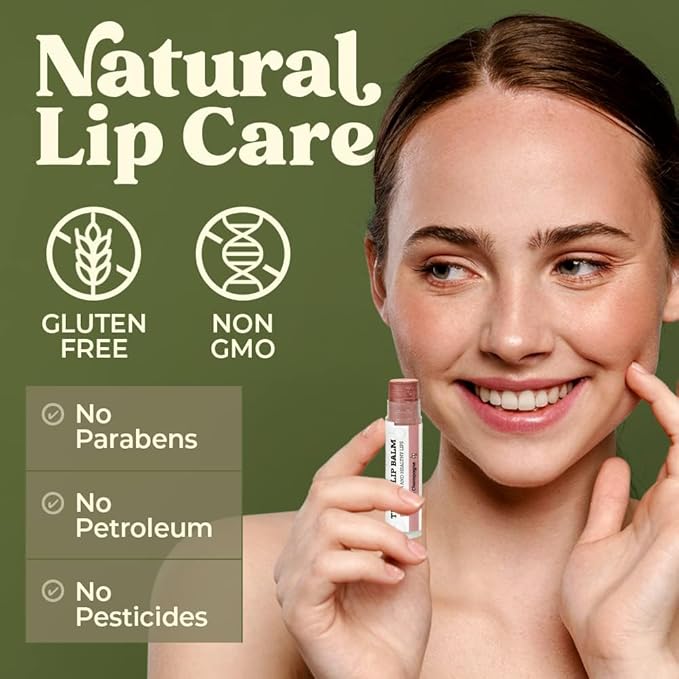 Tinted Lip Balm by Earth’s Daughter – 4 Pack of Assorted Colors – Beeswax, Coconut Oil, Cocoa Butter, Vitamin E – Moisturize and Beautify – Paraben Free-VivaGrace Women