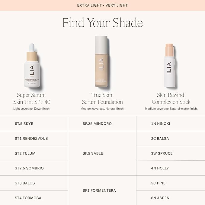 ILIA - Skin Rewind Complexion Stick - Foundation + Concealer + Skincare | Non-Toxic, Vegan, Cruelty-Free, Clean Makeup (5C - Pine, 0.35 oz | 10 g)-VivaGrace Women