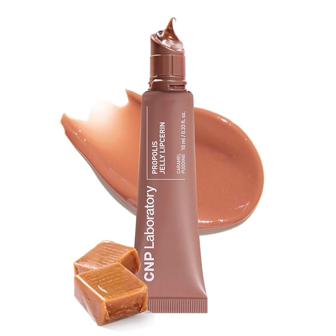 CNP Propolis Jelly Tinted Lipcerin™ - 03 Caramel Pudding, Hydrating Lip Balm & Gloss with Manuka Honey + Hyaluronic Acid, Korean Skincare, 0.3 fl.oz.-VivaGrace Women