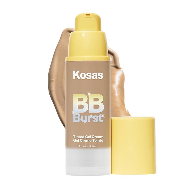 Kosas BB Burst Tinted Face Gel Cream - Supports Healthy Collagen, Smoothes Skin, Hydrates & Moisturizes- Lightweight Buildable Coverage - Medium Deep Neutral Olive 31, (1 Oz/30 ML)-VivaGrace Women