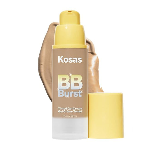 Kosas BB Burst Tinted Face Gel Cream - Supports Healthy Collagen, Smoothes Skin, Hydrates & Moisturizes- Lightweight Buildable Coverage - Medium Deep Neutral Olive 31, (1 Oz/30 ML)-VivaGrace Women