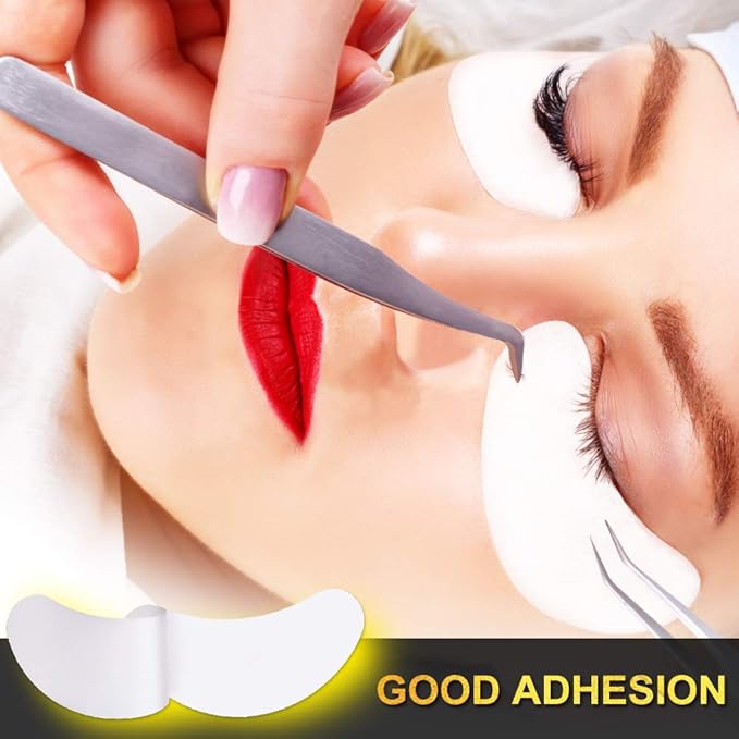 Hydrogel Eye Patch Eyelash Extension Supplies - Akissos 100 PCS Lash Extension Supplies Lift Tint Under Eye Pads Undereye Gel Patches Lint Free Professional Individual DIY Beauty Tool - 3nd Gen-VivaGrace Women