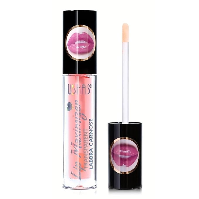 Lip Plumping Gloss, Plumping Lip Filler, Lip Gloss for Full, Voluminous Lips, Transparent Plumping Lip Oil Tinted for Lip Care, Fuller Lips Instantly, Hydrating, High-Shine-VivaGrace Women