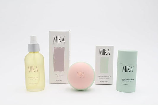 Body Oil Foot Balm Massage Ball | Beauty Kit with Organic Body Oil for Dry Skin Foot Balm for Dry Cracked Feet and Massage Ball | Clean Beauty, Vegan and Paraben Free-VivaGrace Women