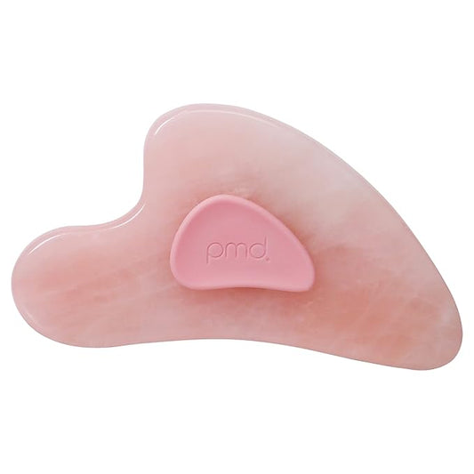 PMD Beauty Gua Sha Facial Tools - Massaging, Sculpting and Depuffing Guasha Tool for Face with Rose Quartz and Silicone Grip - Reduce Tension & Inflammation-VivaGrace Women