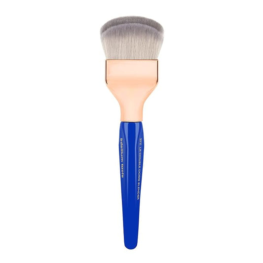 Bdellium Tools Professional Makeup Brush - Golden Triangle 972 Large Rounded Double Dome Blender - With All Vegan and Soft Synthetic Fibers, For Foundation Application & Blending (Blue, 1pc)-VivaGrace Women