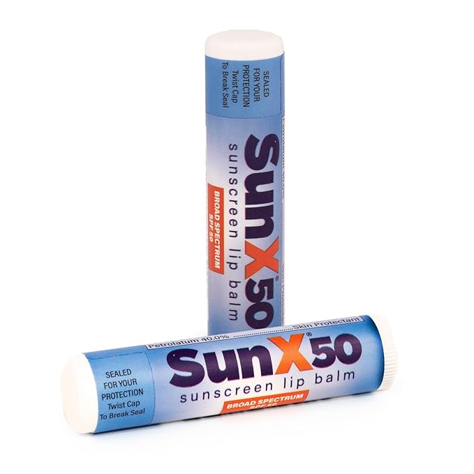 CoreTex Sun X 50 Lip Balm SPF 50 (Bulk Pack of 72) - Lip Sunscreen SPF 50 Water Resistant Up To 80 Minutes and Free Parabens & Oxybenzone - Broad Spectrum (UVA/UVB) Protection-VivaGrace Women