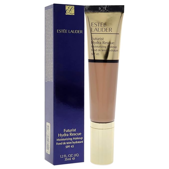 Estée Lauder Futurist Hydra Rescue Moisturizing Foundation SPF 45, 12 Hour Glow, 1.2 oz., 3N1 Ivory Beige-VivaGrace Women