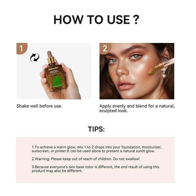 Butter Glow Bronzing Serum, Facial Bronzing Serum, Bronzing Drops For Face, Face Bronzing Drops, For Radiant, Natural, Sunkissed Complexion-VivaGrace Women