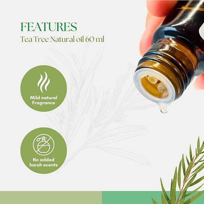 Roots & Above Tea Tree Essential Oil 2.02 Oz/60ml Pure Natural Oils for Skin, Face, Hair, Diffusers, Massage, Soap & Candle Making Scent-VivaGrace Women