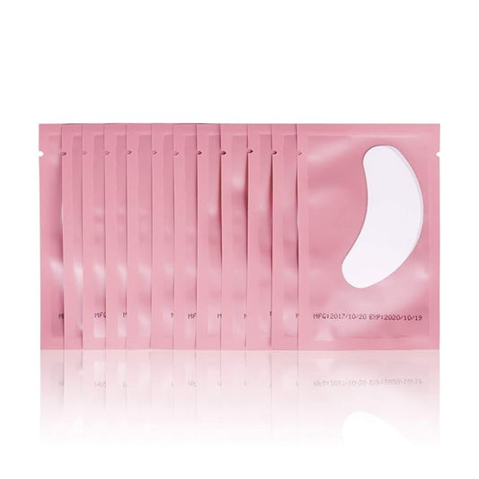 100 Pairs Set Under Eye Pads, Comfy and Cool Under Eye Patches Gel Pad for Eyelash Extensions Eye Mask Beauty Tool (Pink)-VivaGrace Women