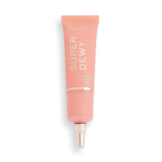 Revolution Beauty, Superdewy Liquid Blush, Richly Pigmented & Buildable, Blendable Formula, Fake The Flush, 0.5 Fl. Oz.-VivaGrace Women