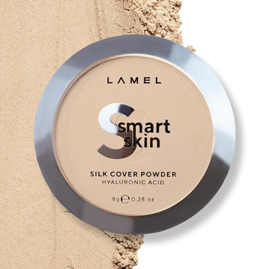 Lamel Smart Skin Silk Compact Powder - Long Lasting Pressed Finishing Powder - Oil Control Makeup, Suitable for Dry Skin, Lightweight Formula - 402 Beige 0.28 oz-VivaGrace Women
