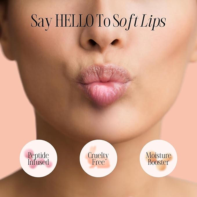 YUGLO Lip Sleeping Mask with Multi-Peptides | Peach Flavor | Hydrating & Plumping Lip Treatment for Dry, Chapped Lips | Nourishes & Moisturizes | Overnight Lip Repair-VivaGrace Women