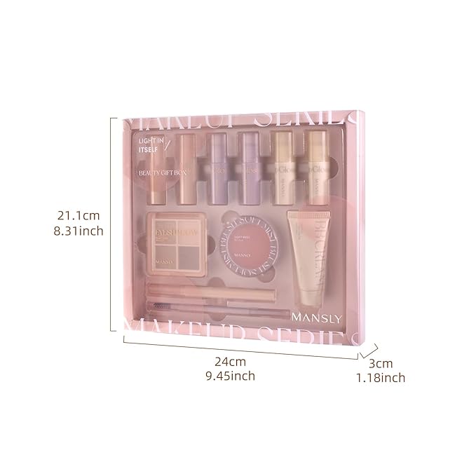 ICE LOVE All in One Makeup Kit, 11-Piece Women Complete Makeup Kit, a Must-Have Gift Set for Beginners or Professional Makeup Sets Beginners. (B)-VivaGrace Women