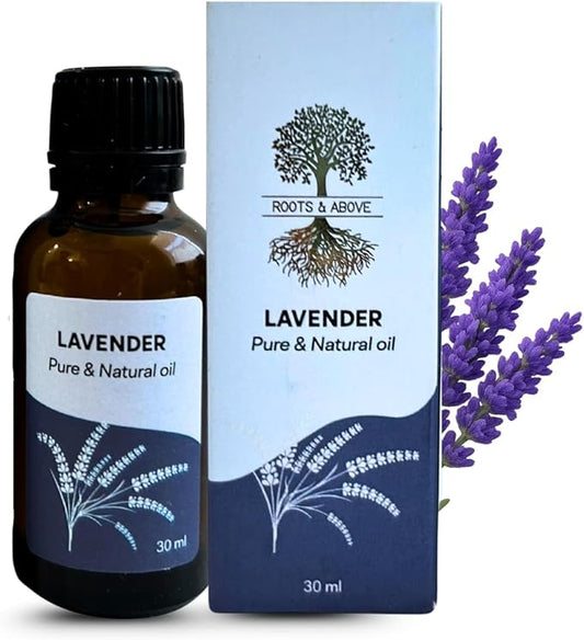 Roots & Above Pure Natural Lavender Essential Oil 1.01 oz/30ml for Diffuser, Skin, Hair, Self-Care, Soap & Candle Making Scent Fragrance-VivaGrace Women