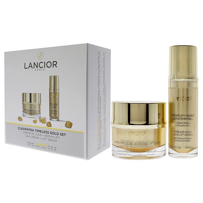 Timeless Gold Cleopatra Set 1.7oz Youth Precious Cream - Day Lift, 1oz Timeless Gold Face Lift Serum Unisex 2 Pc-VivaGrace Women