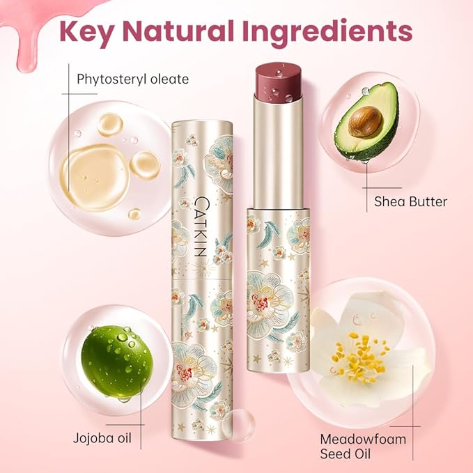 CATKIN Glossy Lip Balm Ultra Hydating Glow Lip Tinted Jelly Plump Melting Balm Shea Butter Repair Soothing For Dry Lips Dewy Finished 0.12 oz C05 SUNFLOWER-VivaGrace Women