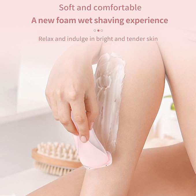 Dusk Razor for Women,Dusk Glide Pro 3.0 Razor - Bikini Portable Legs Body,2 in 1 Waterproof Electric Razors,Wet & Dry, Painless Hair Removal, Removable Head (Pink)-VivaGrace Women
