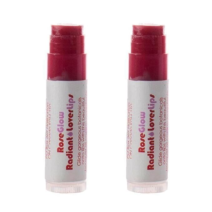 Living Libations - Organic 'Rose Glow Lover Lips' Lip Balm | Natural, Wildcrafted Clean Beauty (2-pack)-VivaGrace Women