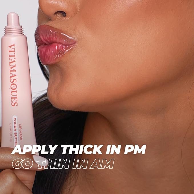 Vitamasques Lip Mask - Hydrating Cocoa Butter Lip Balm Moisturizer with Vitamins & Natural Oil Hydrates, Nourishes & Plumps Lips Area - Korean Skin Care Lip Care Products (Pack of 3)-VivaGrace Women