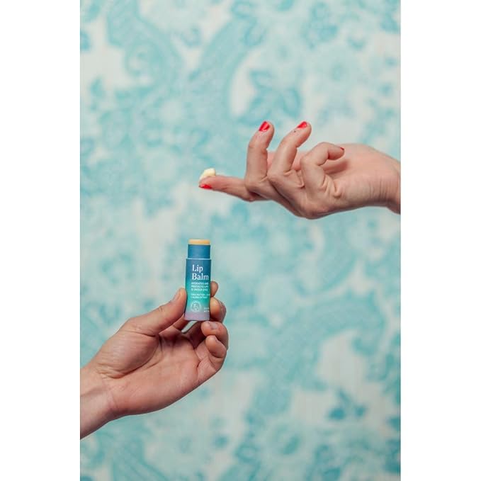 Vegan Lip & Eye Balm, Plant-Based Formula with Shea Butter, Jojoba Oil & Algae Extract for Skin Hydration & Protection, Sea Salt + Kelp Scent, 6-Pack-VivaGrace Women