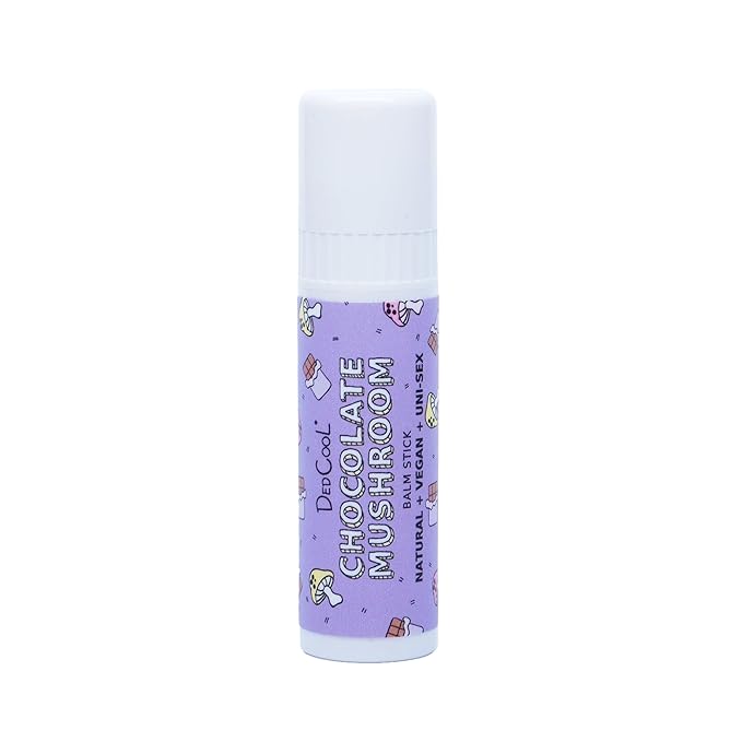 DedCool Lip Balm Stick (Chocolate Mushroom) Jumbo, Vegan, Flavored, Coconut Oil Lip Balm, Long Lasting, Moisturization, Hydrates Dry & Chapped Lips, Vegan, Clean, Non-Toxic, Fragrance For All-VivaGrace Women