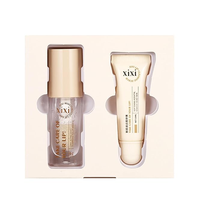 Lip Care Lip Scrub And Moisturizing Gel Set Sleeping Exfoliating Natural plant Oil Korean Therapy For Fuller Plumper-VivaGrace Women