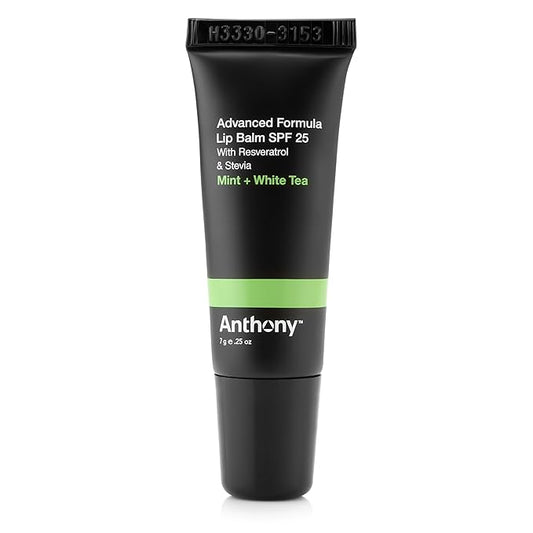 Anthony 25 SPF Lip Balm with Sunscreen for Lips – Contains Green Tea Extract, Shea Butter & Vitamin E – Moisturizing Repair Care Treatment for Chapped & Dry Lips – Mint & White Tea Flavor-VivaGrace Women