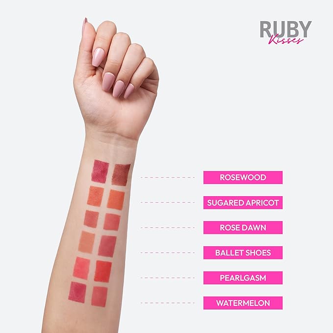 Ruby Kisses Duo Cream Blush, Smooth, Natural-Looking, Long-Lasting Face Makeup Blush for Cheeks, Lips, and Eyes, Buildable and Blendable, Infused with Green Tea, Aloe Vera Extract, and Hyaluronic Acid-VivaGrace Women
