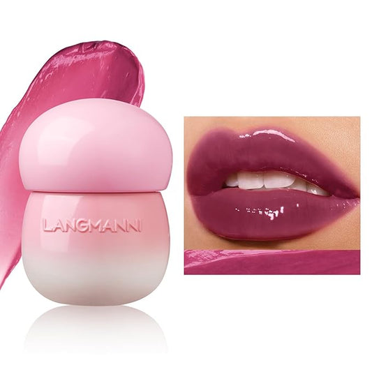 Berry Lip Gloss Hydrating, Plumps, High Glossy, Non-Sticky and Lightweight, Moisturizing, Shiny and Vegan Tinted Lip Gloss, Nourish & Hydrate Glow Glossier Lip Balm Lipstick(6# BERRY)-VivaGrace Women