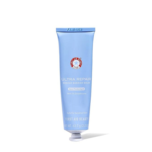 First Aid Beauty - Ultra Repair Rescue Barrier Balm, Deep Hydrating Skin Barrier Mask with 1% Dimethicone, Visible 24-Hour Relief for Dry, Cracked & Chapped Skin, Safe for Sensitive Skin, 2.25 oz
