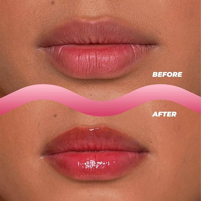 Vitamasques Lip Butter Balm Strawberry, Korean Lip Balm - Peptide Lip Treatment - Lip Balm Hydrating - Light Tinted Lip balm - Made in Korea - 0.33 fl.oz-VivaGrace Women