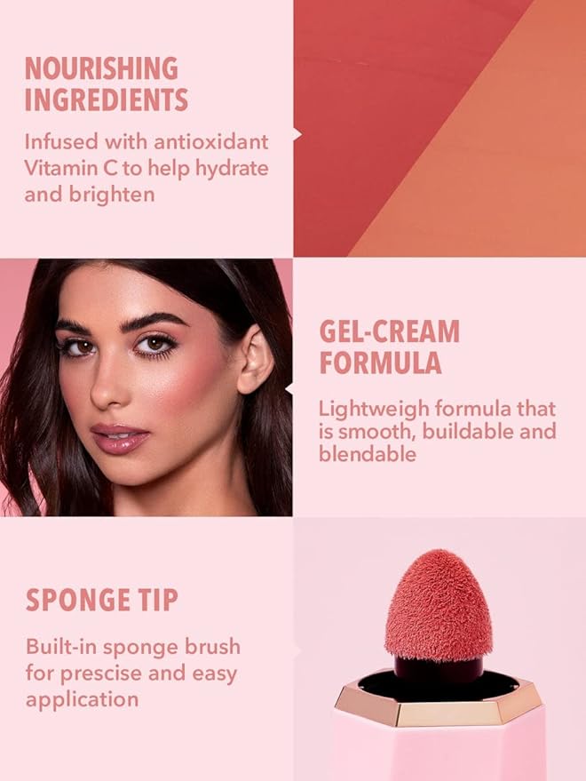 SHEGLAM Color Bloom Dayglow Liquid Blush Makeup for Cheeks Shimmer Finish - Risky Business-VivaGrace Women
