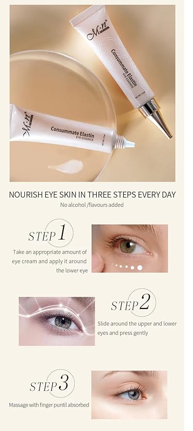 Consummate Eye Essence Elastin Anti Aging Eye Serum | Visibly Reduce Under Eye Wrinkles, Puffiness, Bags and Dark Circles | By The Clique-VivaGrace Women