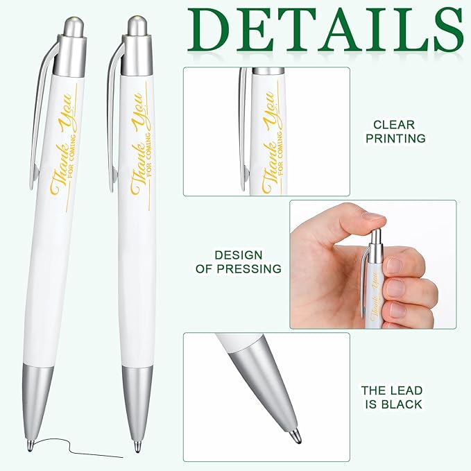 50 Set Bulk Thank You Combo Gifts Include Lip Balms Appreciation Ballpoint Pen Thank You Card Organza Drawstring Gift Bag Pouch for Wedding Parties Baby Shower Favors, Eucalyptus Leaves Style-VivaGrace Women