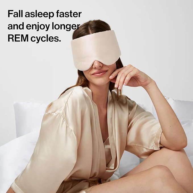 Dore & Rose Deep Sleep Mask Light Blocking, 23 Momme Mulberry Silk Eye Mask, Ultra Soft, Adjustable - Travel Sleeping Mask for Men & Women - Champagne-VivaGrace Women