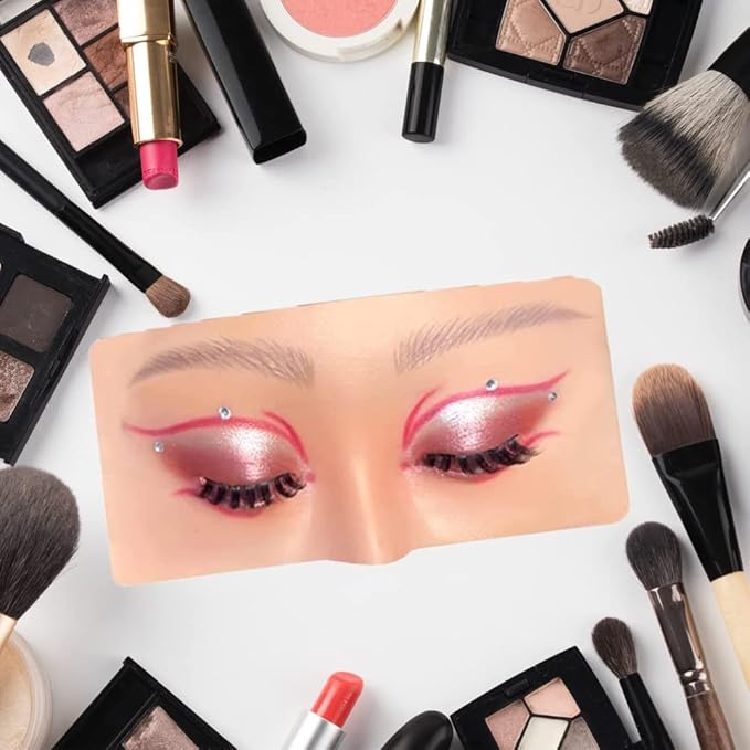 Makeup Practice Face, Makeup Practice Board, The Aid to Practicing Makeup, Silicone Makeup Mannequin Face Easy Makeup Apply and Removal for Professional Makeup Artists and-VivaGrace Women